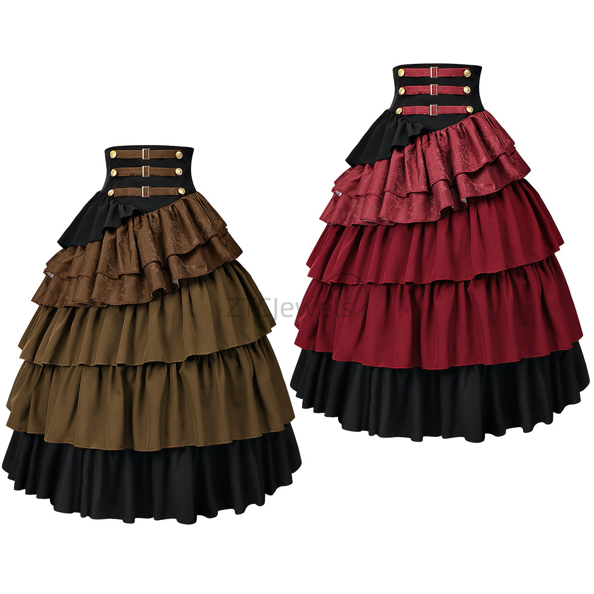Pleated Skirt Women - Halloween meia saia feminina gótico steampunk