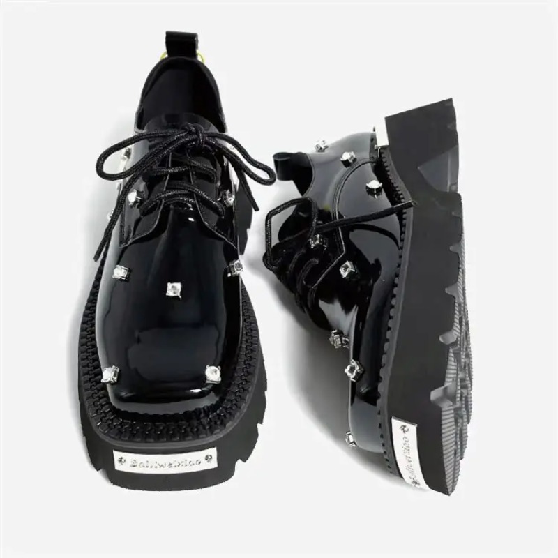 Women'S Fashion For 2025 - Mulheres mocassins plataforma de cristal chunky