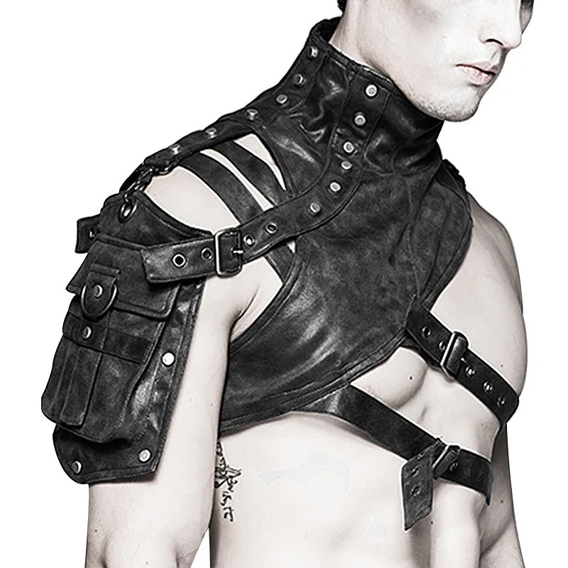 Women Fashion Jackets - Armadura de couro medieval steampunk, colete