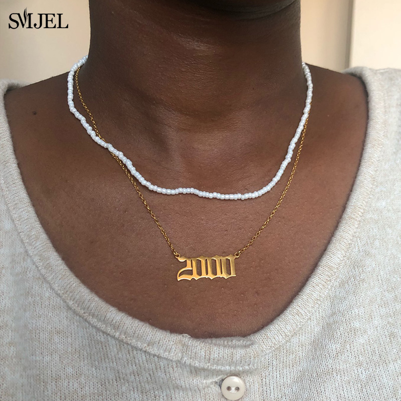 Women'S Fashion Year 2000 - Personalidade ano de nascimento número colares