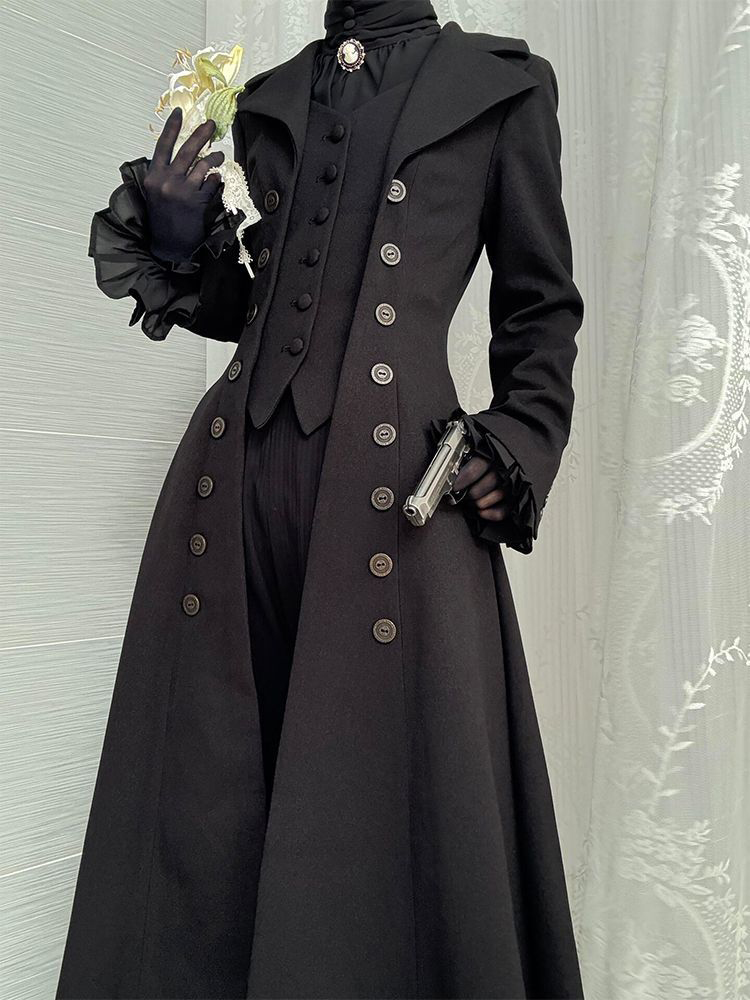 Women'S Fashion Suit - Casacos Midi em Patchwork Y2K Japonês