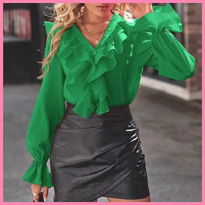 Women'S Fashion For 2025 - Blusa Elegante Feminina 2025 com Decote
