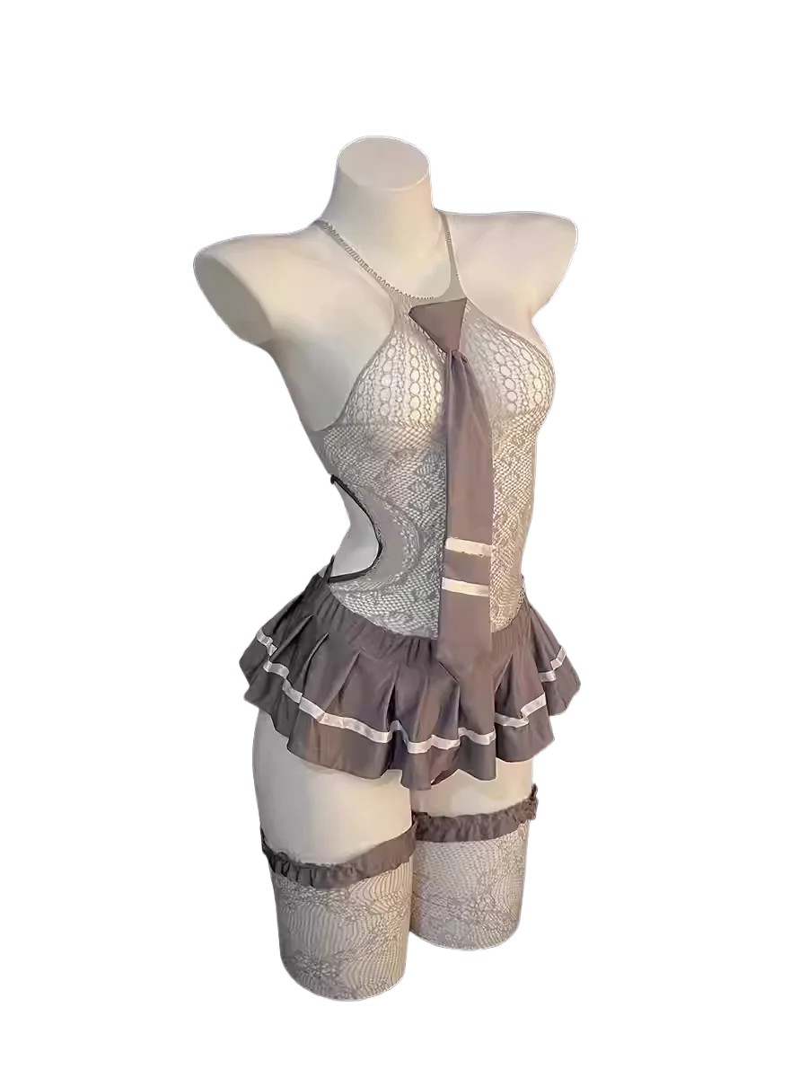 Pleated Skirt Women - Conjunto de lingerie sexy e provocante