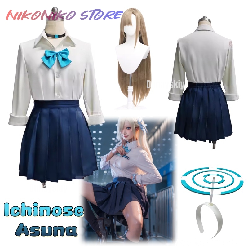 Pleated Skirt Women - Fantasia Cosplay Ichinose Asuna do Jogo