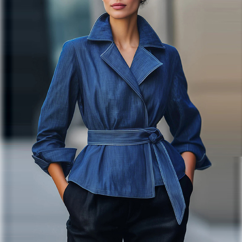 Women Fashion Jackets - Jaqueta Jeans Feminina Outono/Primavera 2026 com
