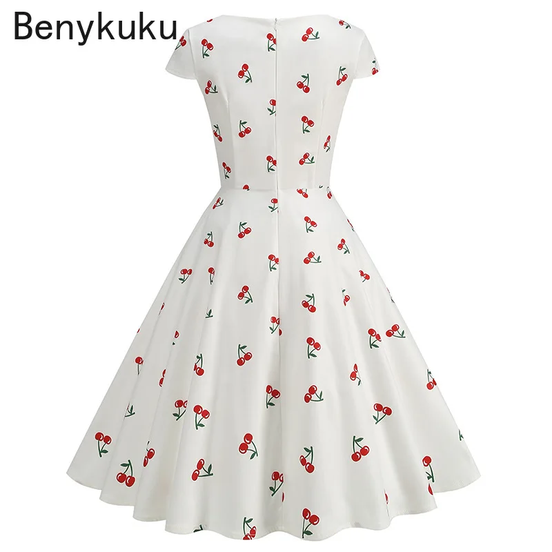 Vestido Feminino Estampado Cer - Women'S Fashion Of The 50S avaliação e preço
