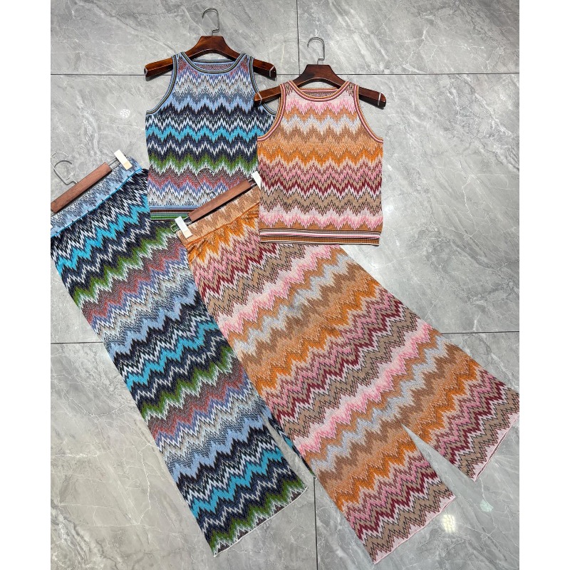 Conjunto de Calças de Malha Li - Wide Leg Palazzo Pants avaliação e preço