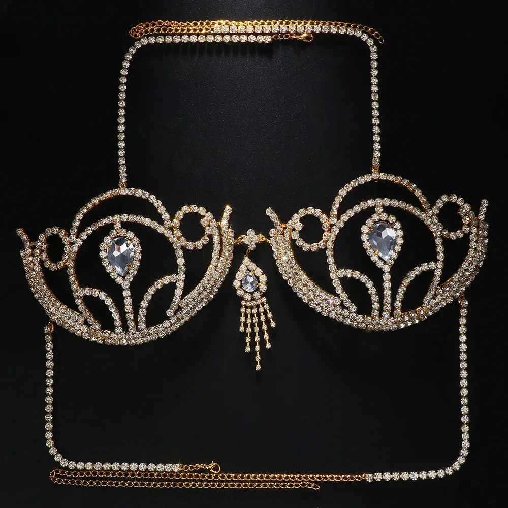 Sutiã de biquíni strass de lux - Women'S Fashion Harness avaliação e preço