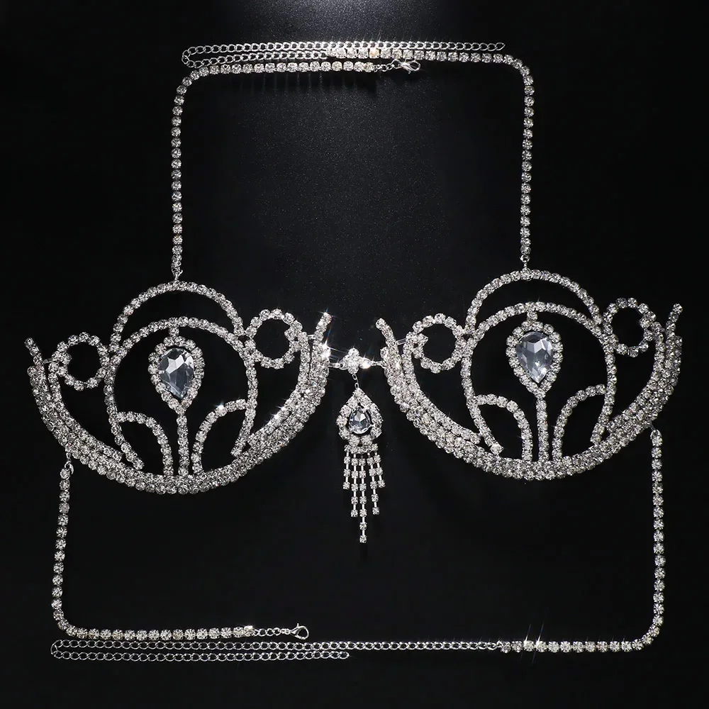 Sutiã de biquíni strass de lux - Women'S Fashion Harness avaliação e preço