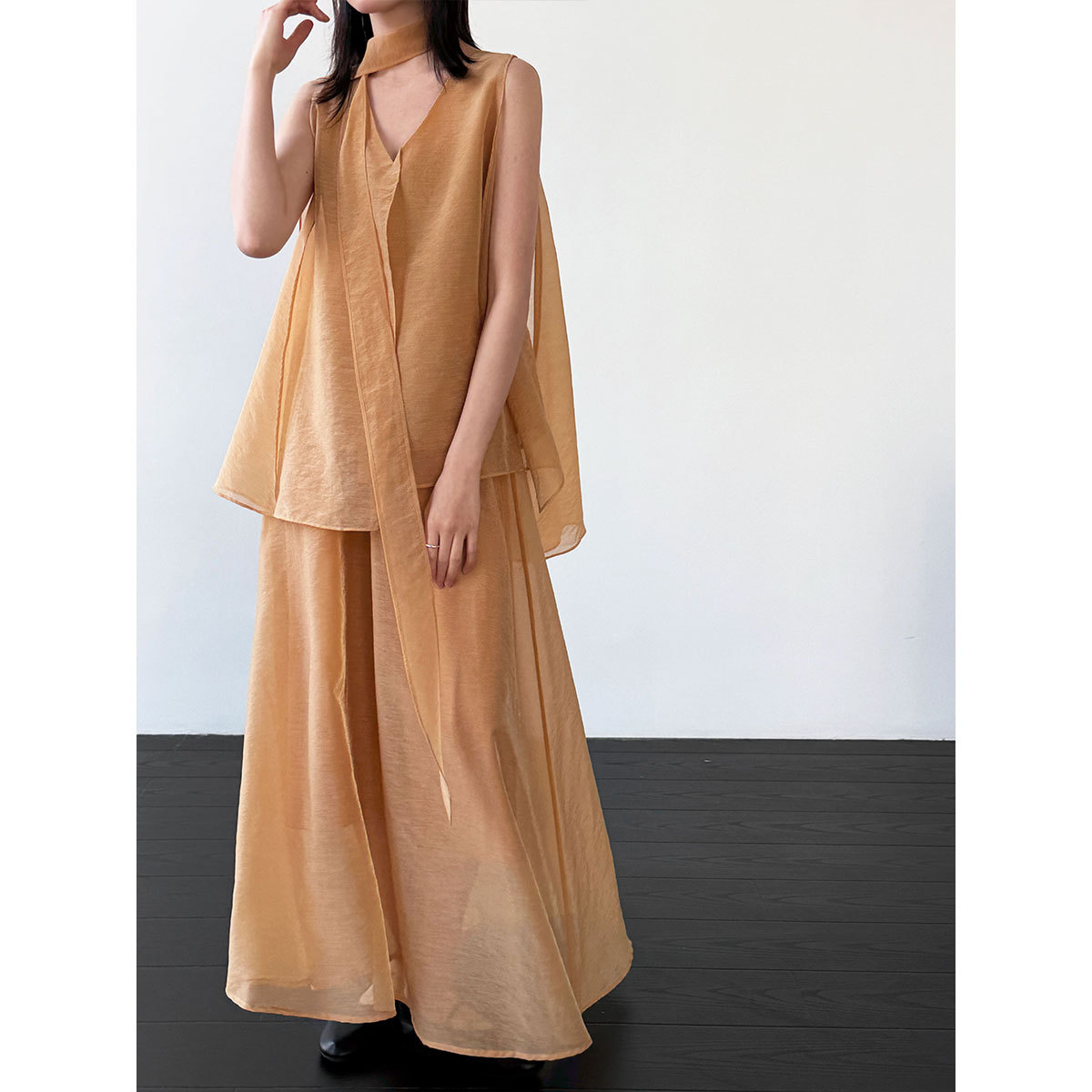 Conjuntos de Blusas Sem Mangas - Wide Leg Palazzo Pants avaliação e preço