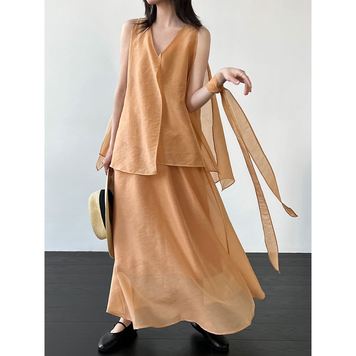 Conjuntos de Blusas Sem Mangas - Wide Leg Palazzo Pants avaliação e preço