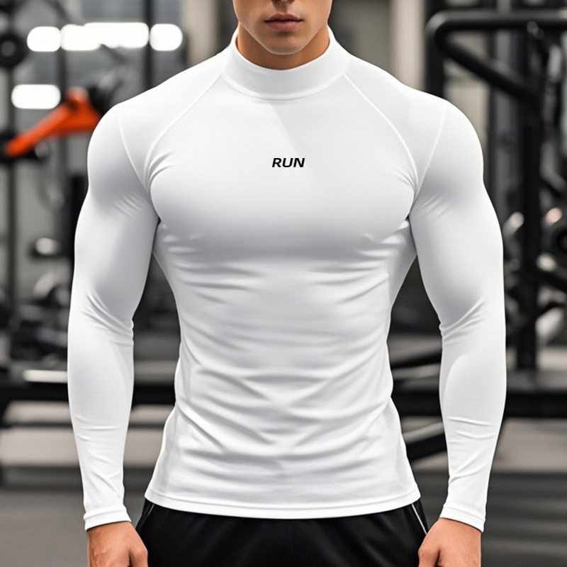 Camiseta masculina de manga co - Turtleneck Bodysuit avaliação e preço
