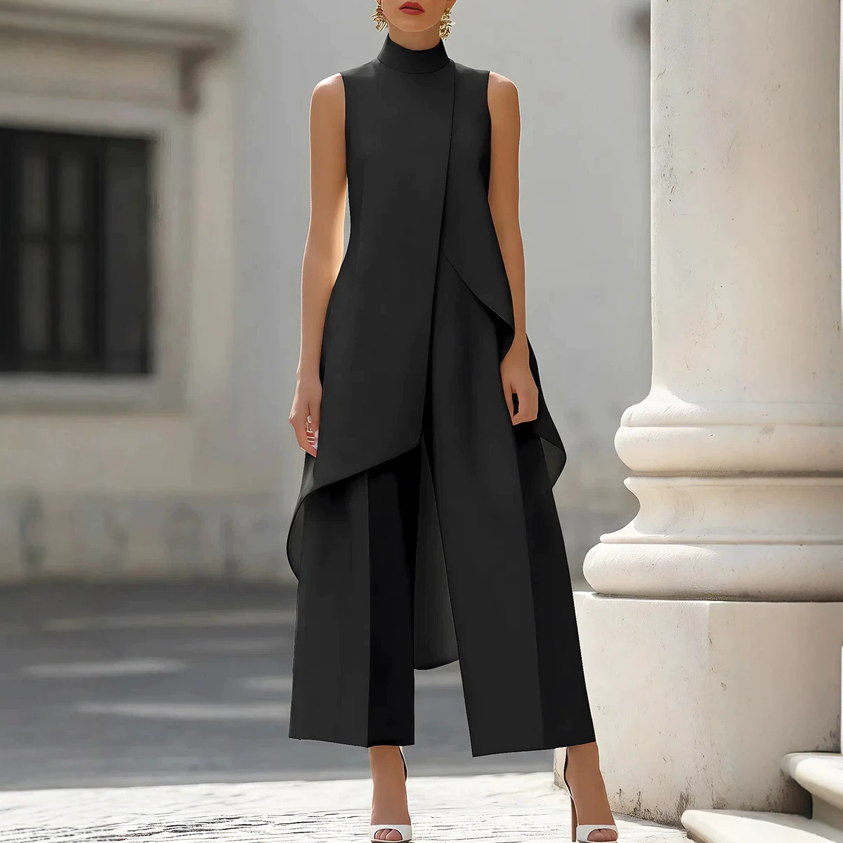 Conjunto Feminino Elegante de  - Wide Leg Palazzo Pants avaliação e preço