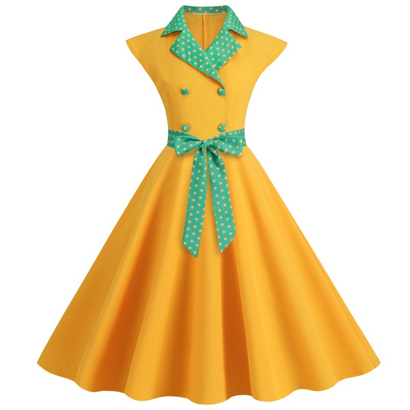 Vestido Vintage Elegante com E - Women'S Fashion Of The 50S avaliação e preço
