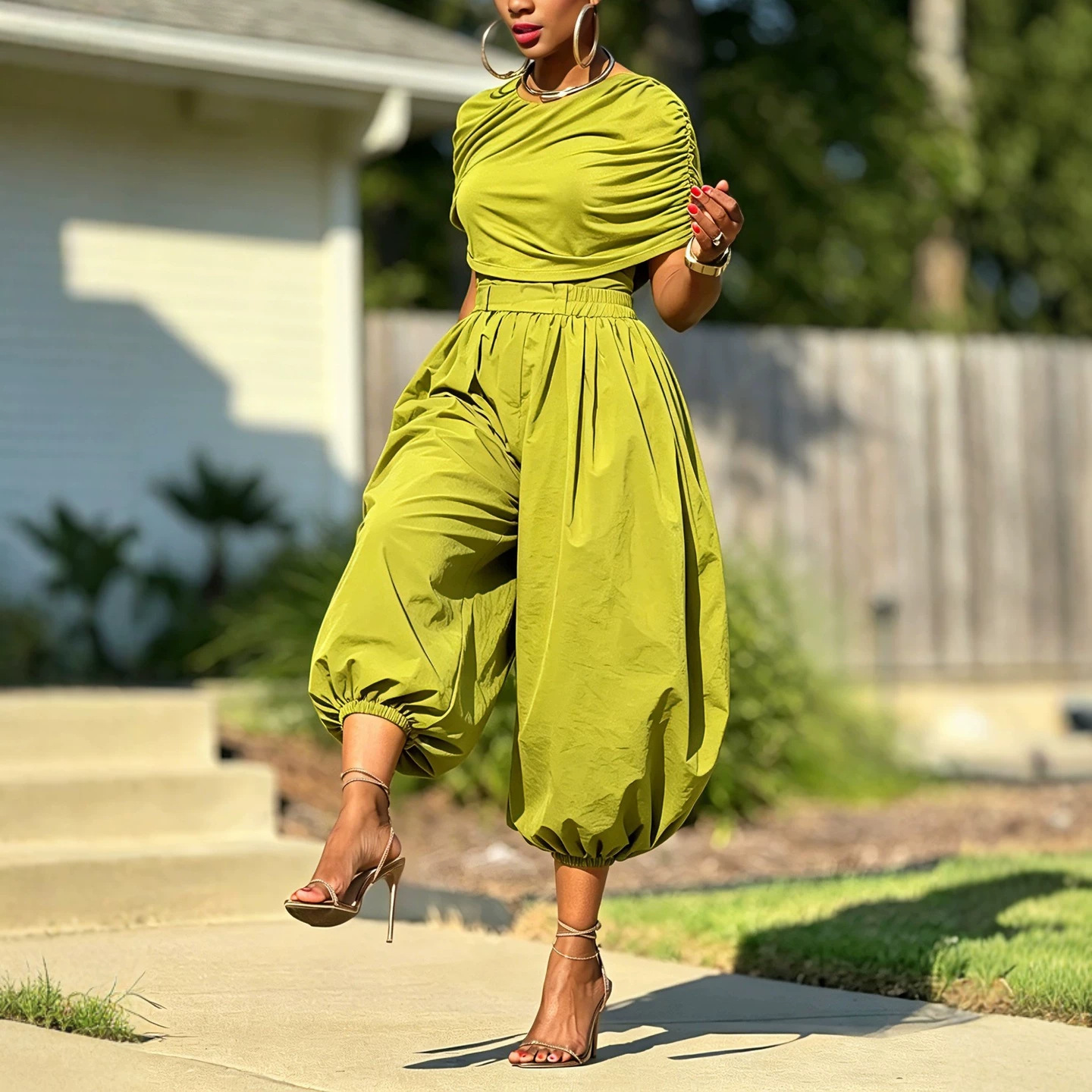 Conjunto de duas peças com top - Wide Leg Palazzo Pants avaliação e preço