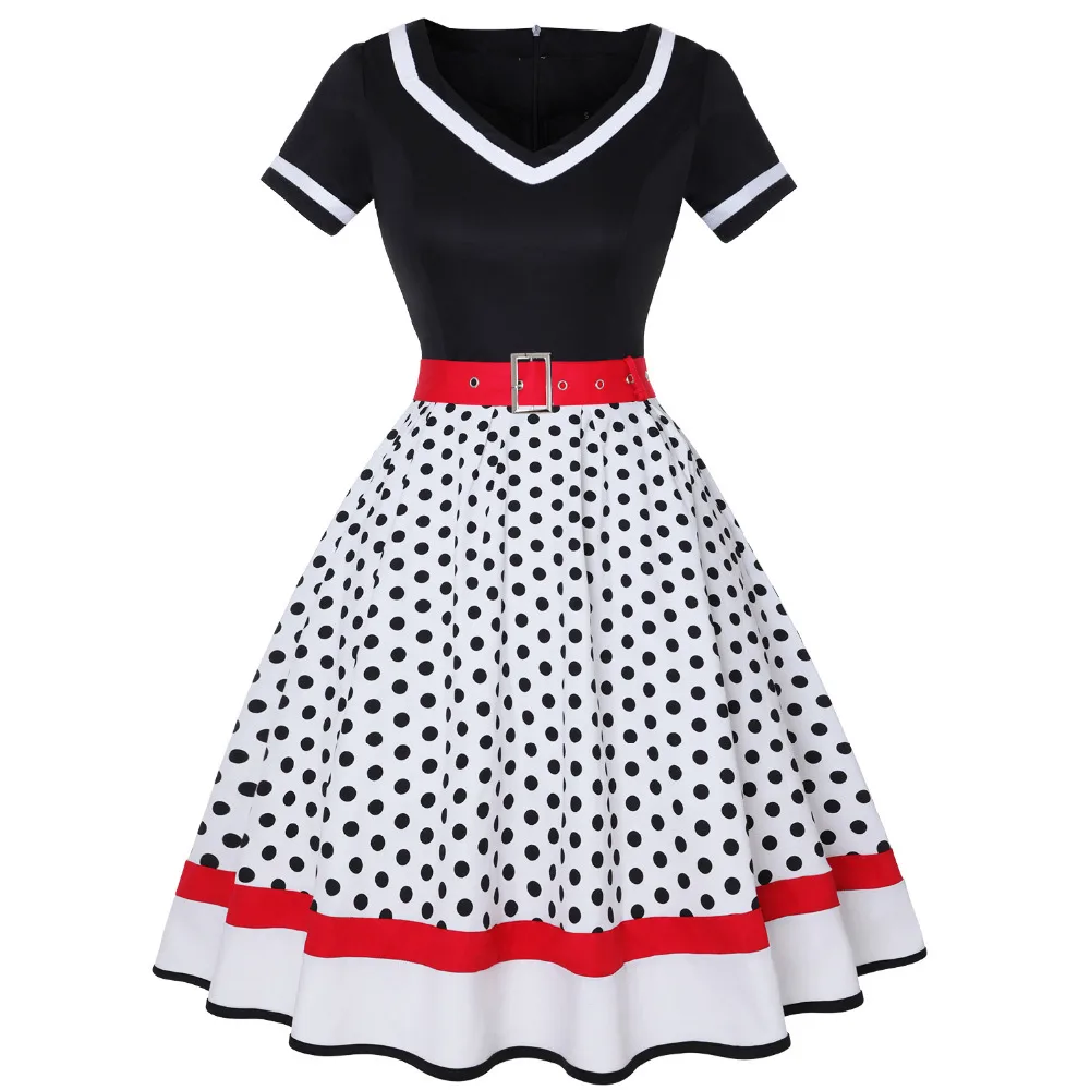 Vintage com decote em v manga  - Women'S Fashion Of The 50S avaliação e preço