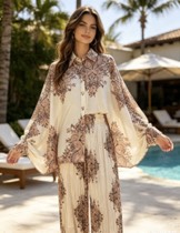 Novo Conjunto de Pijamas Femin - Wide Leg Palazzo Pants avaliação e preço