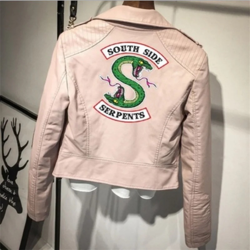 Jaqueta de Couro Sintético com - Women Fashion Jackets avaliação e preço