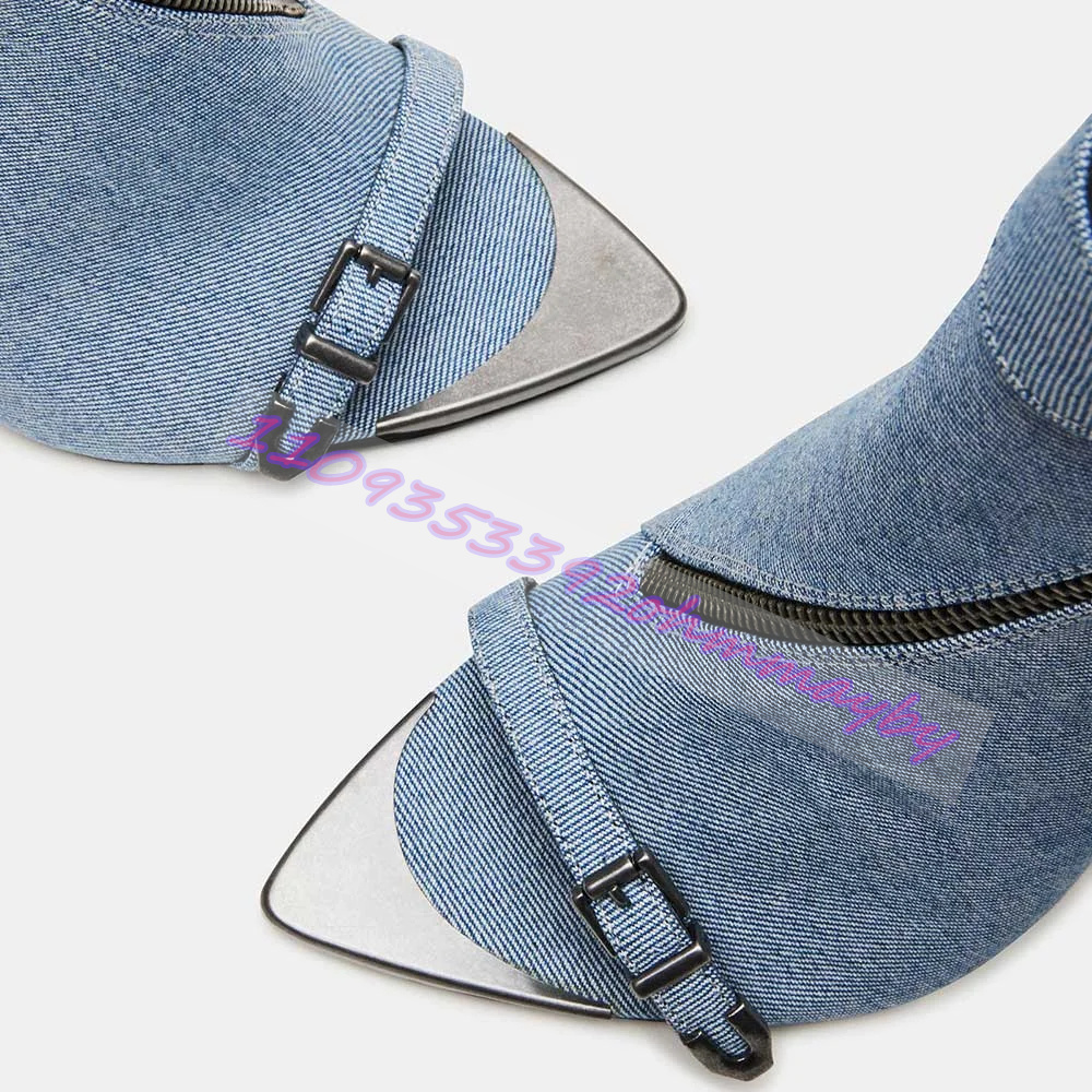 Botas de Verão em Jeans Azul c - Women Fashion Show avaliação e preço
