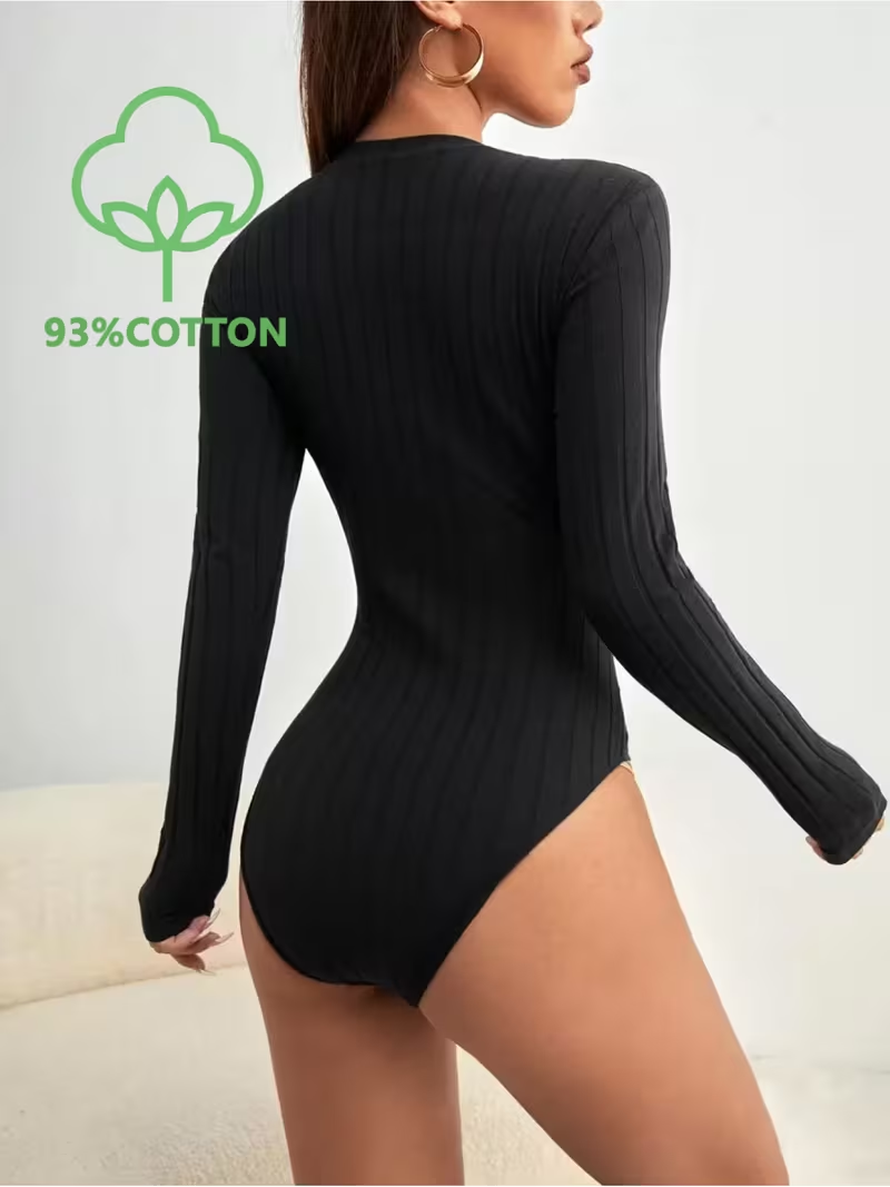 Body Casual de Manga Longa em  - Turtleneck Bodysuit avaliação e preço