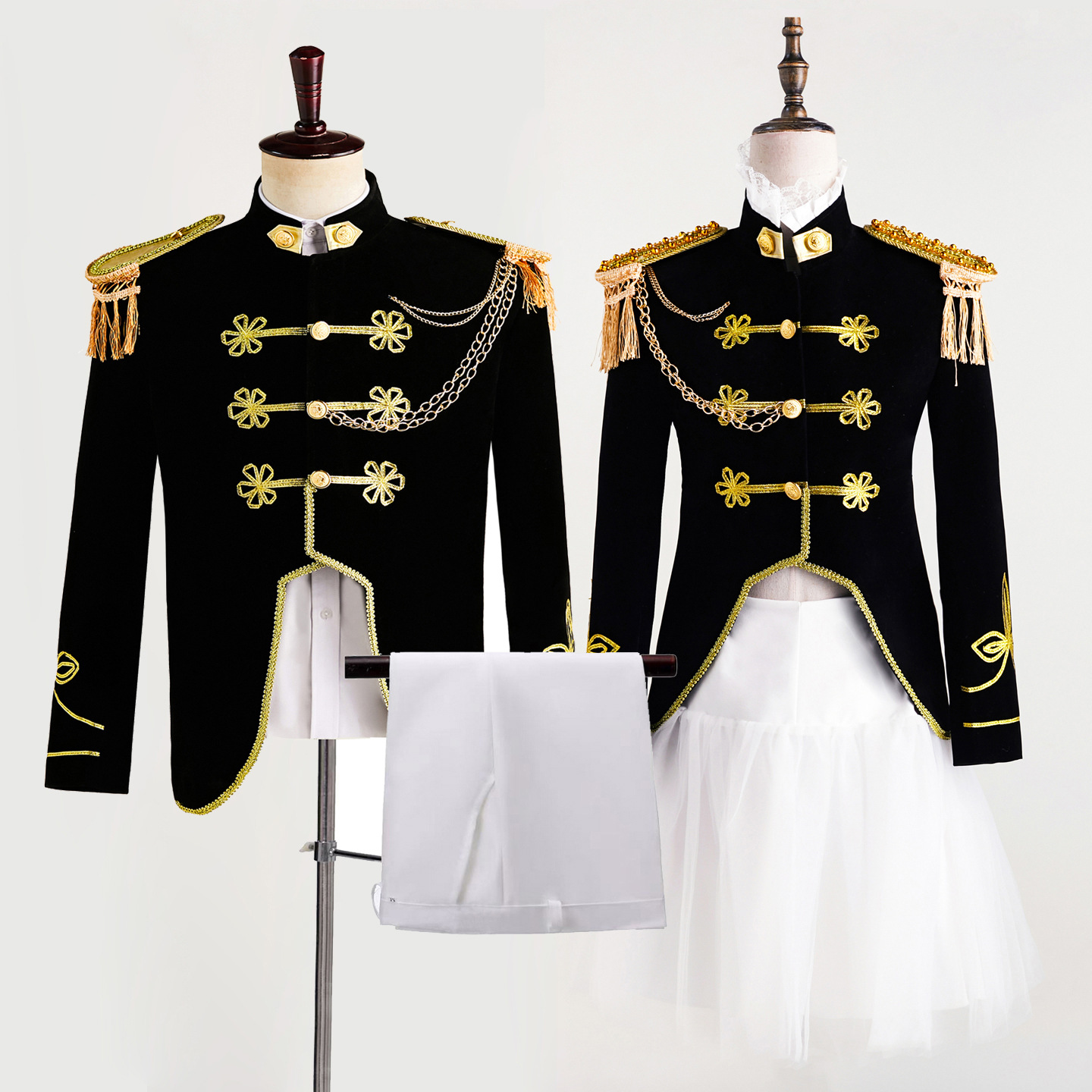 Moda marinha vestido terno par - Women Fashion Jackets avaliação e preço