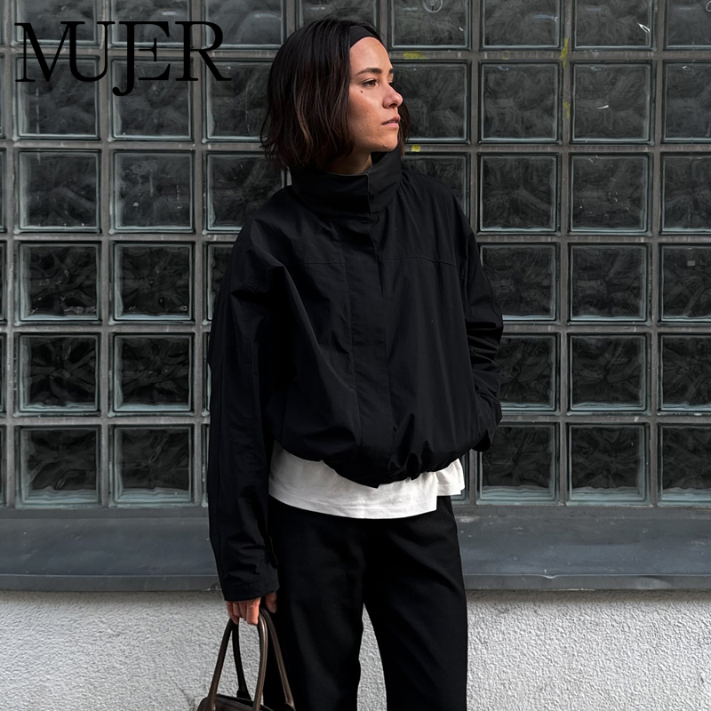MUJER Preto Blusão Mulher Zip  - Turtleneck Bodysuit avaliação e preço
