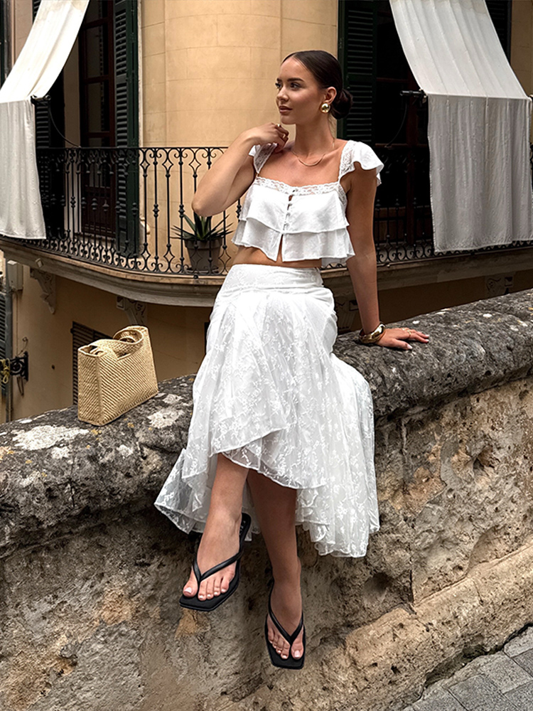 Conjunto de 2 Peças de Moda Ve - Pleated Skirt Women avaliação e preço
