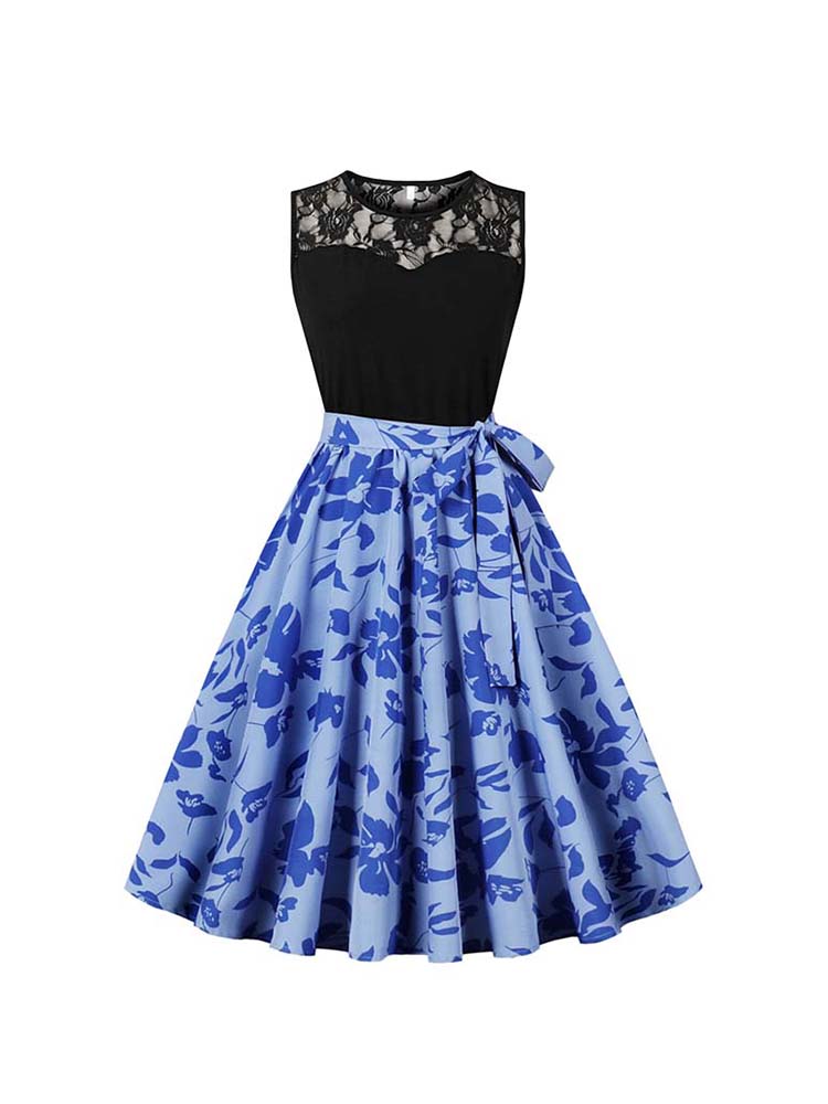 Elegante cintura alta sem mang - Women'S Fashion Of The 50S avaliação e preço