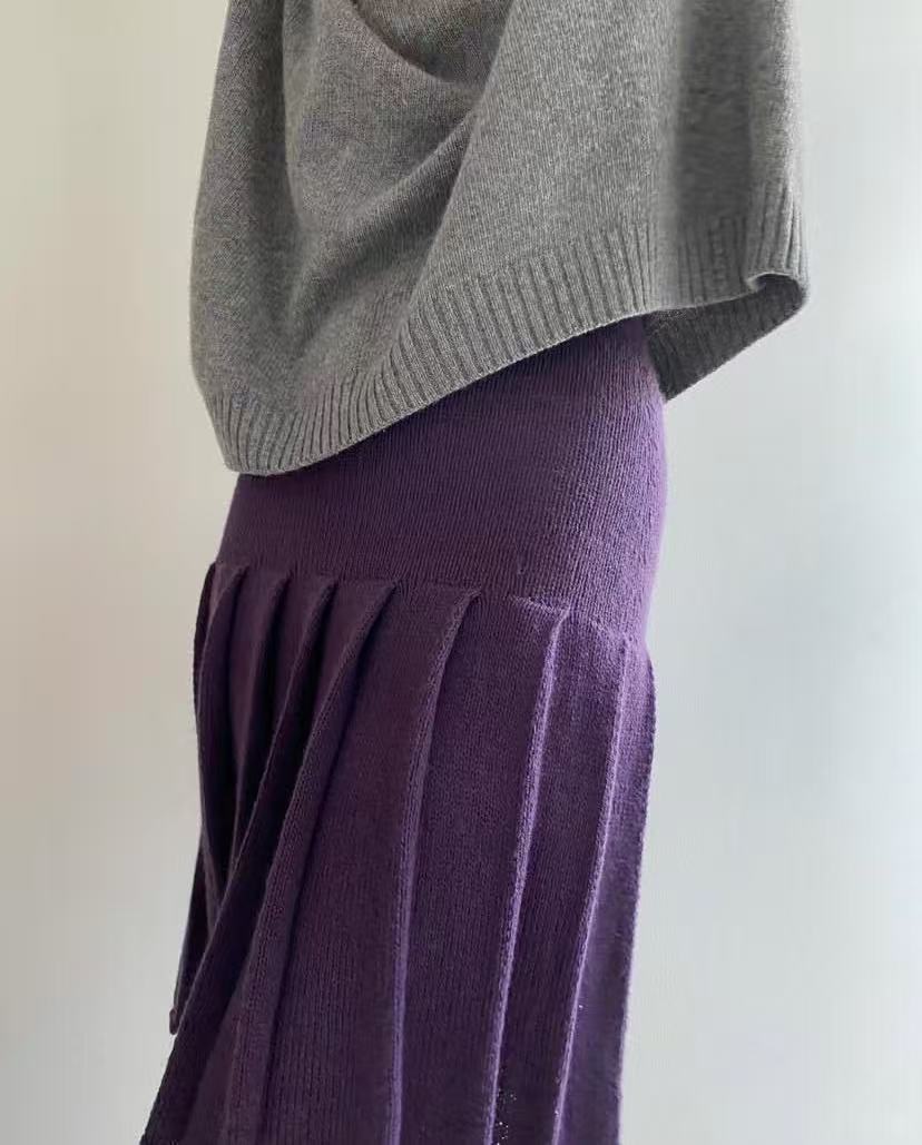 Saia plissada retrô de cintura - Pleated Skirt Women avaliação e preço