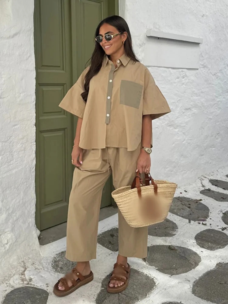 Feminino elegante lapela calça - Wide Leg Palazzo Pants avaliação e preço
