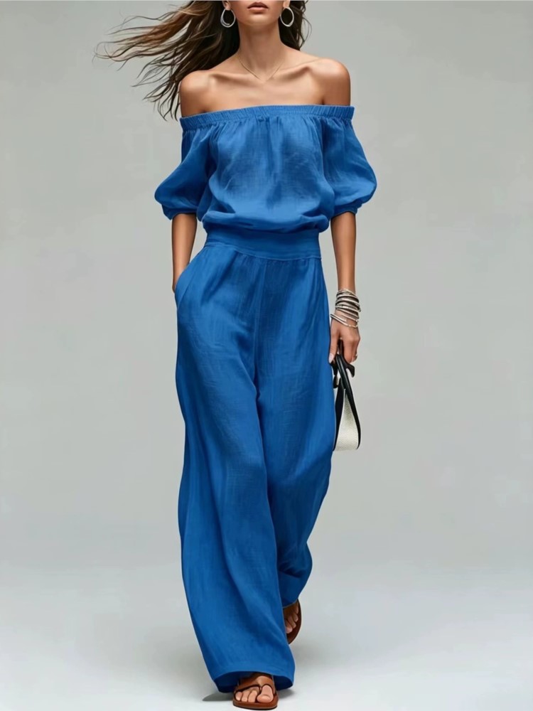 Conjunto de Verão Novo: Top de - Wide Leg Palazzo Pants avaliação e preço