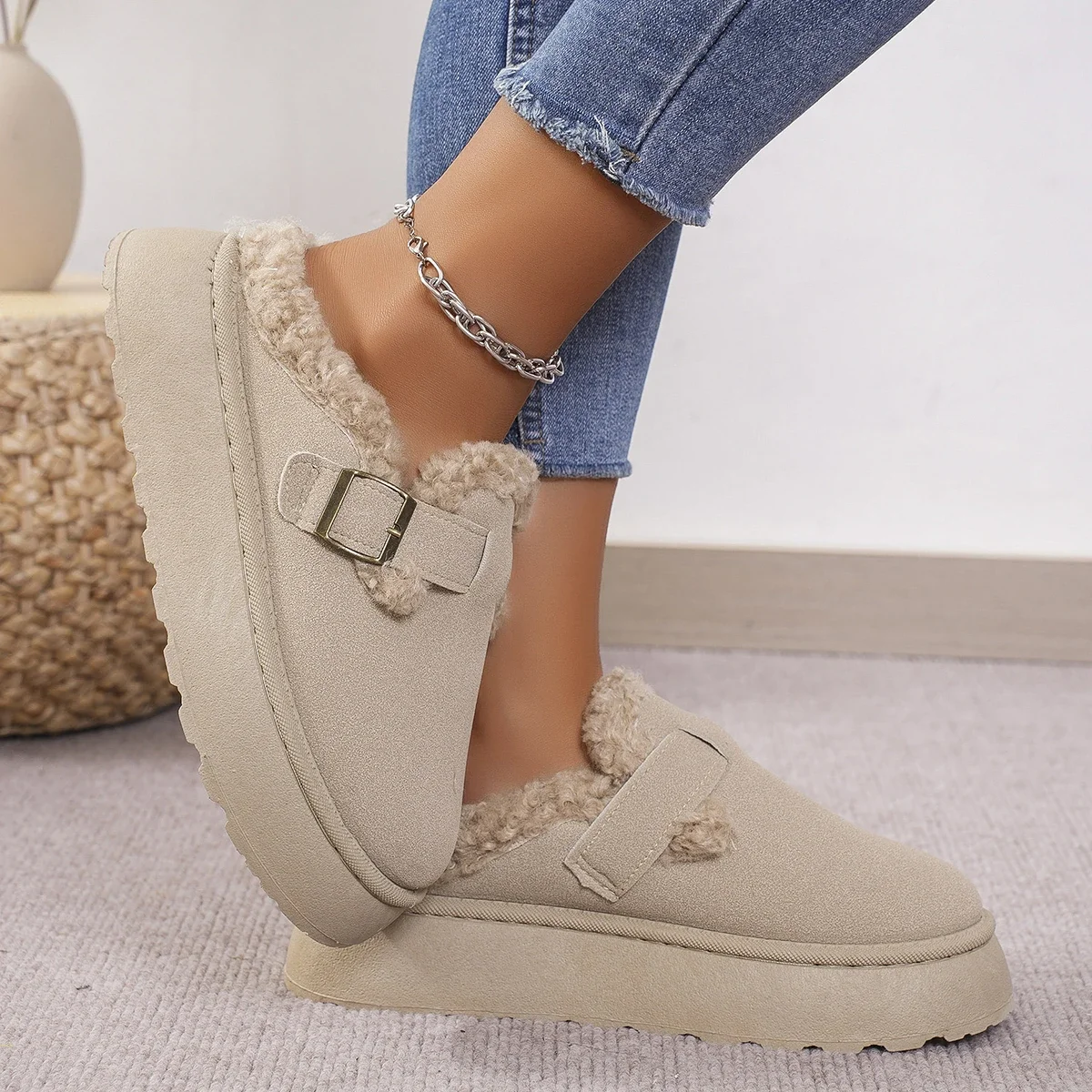 Novo luxo inverno feminino bok - Women'S Fashion Ugg Boots avaliação e preço